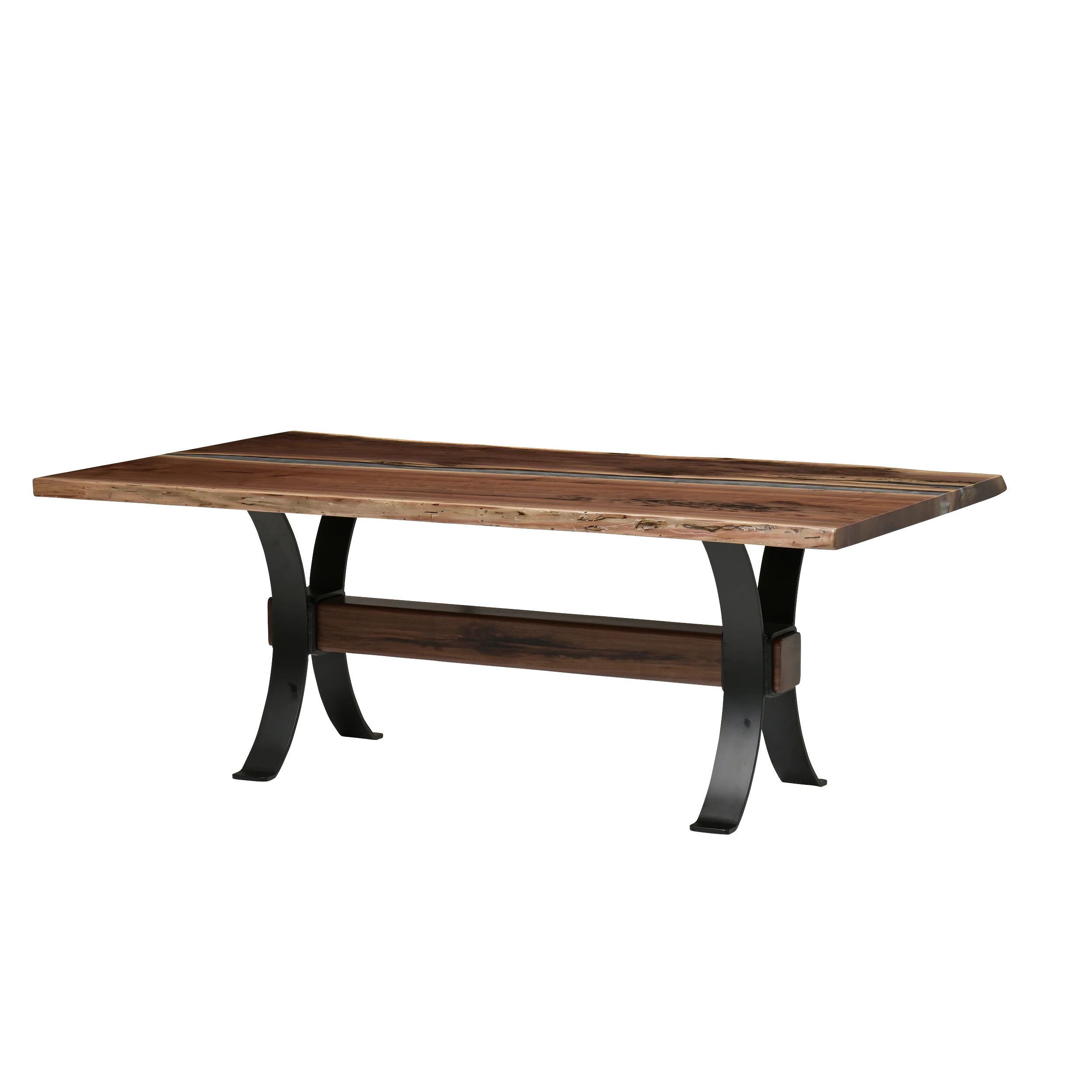 QW Amish Vermillion River Epoxy Dining Table - Image 29