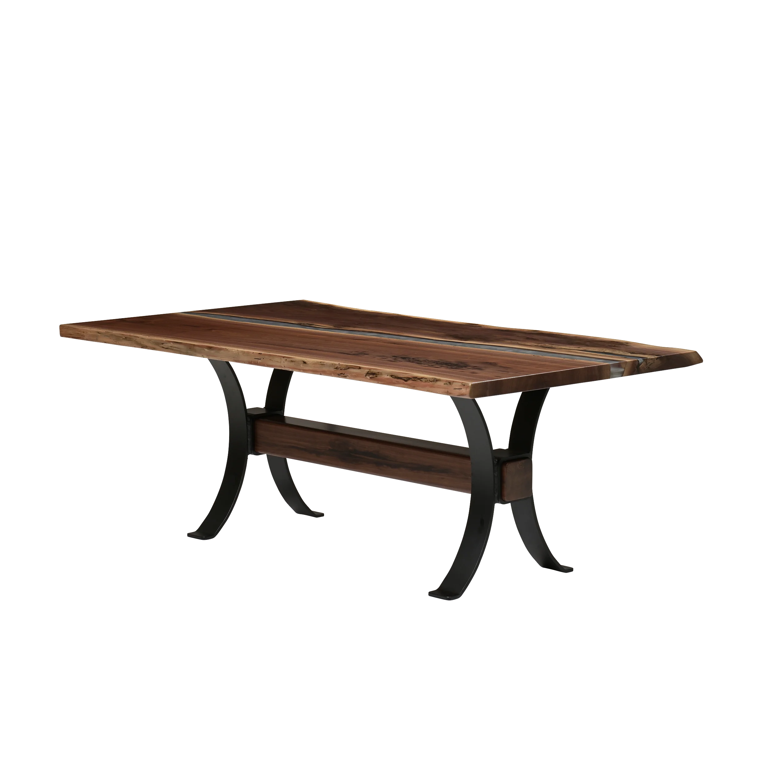 QW Amish Vermillion River Epoxy Dining Table - Image 31