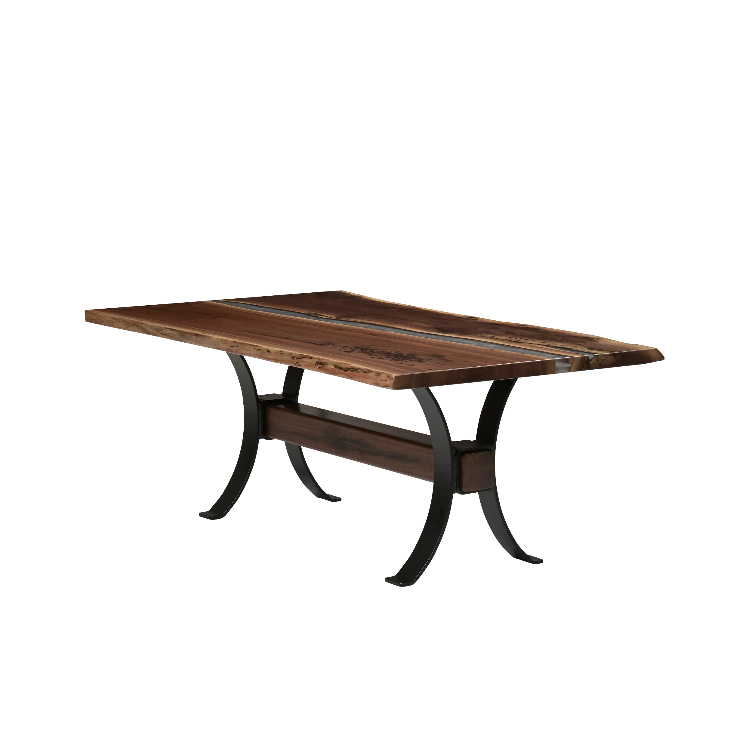 QW Amish Vermillion River Epoxy Dining Table - Image 32
