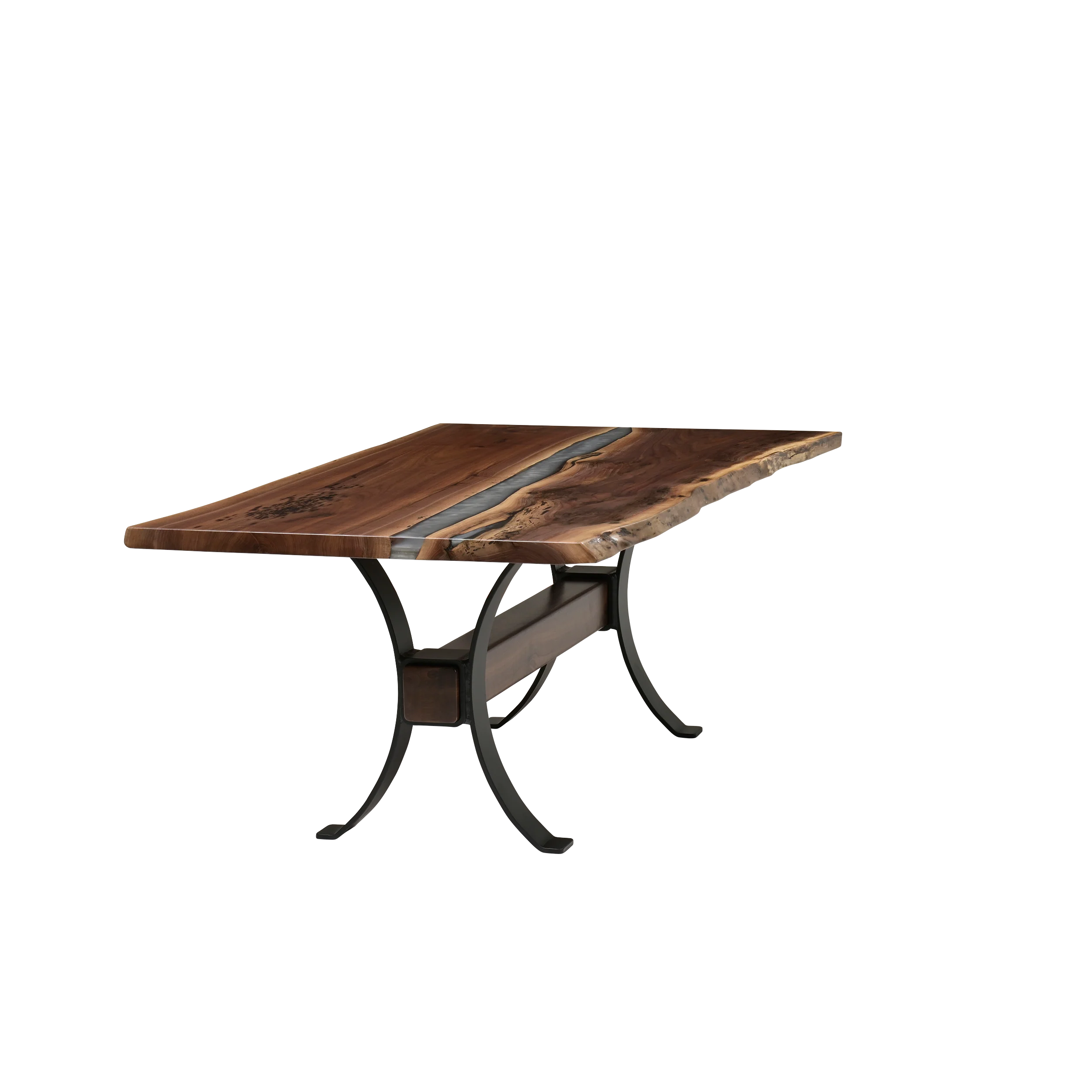 QW Amish Vermillion River Epoxy Dining Table - Image 37