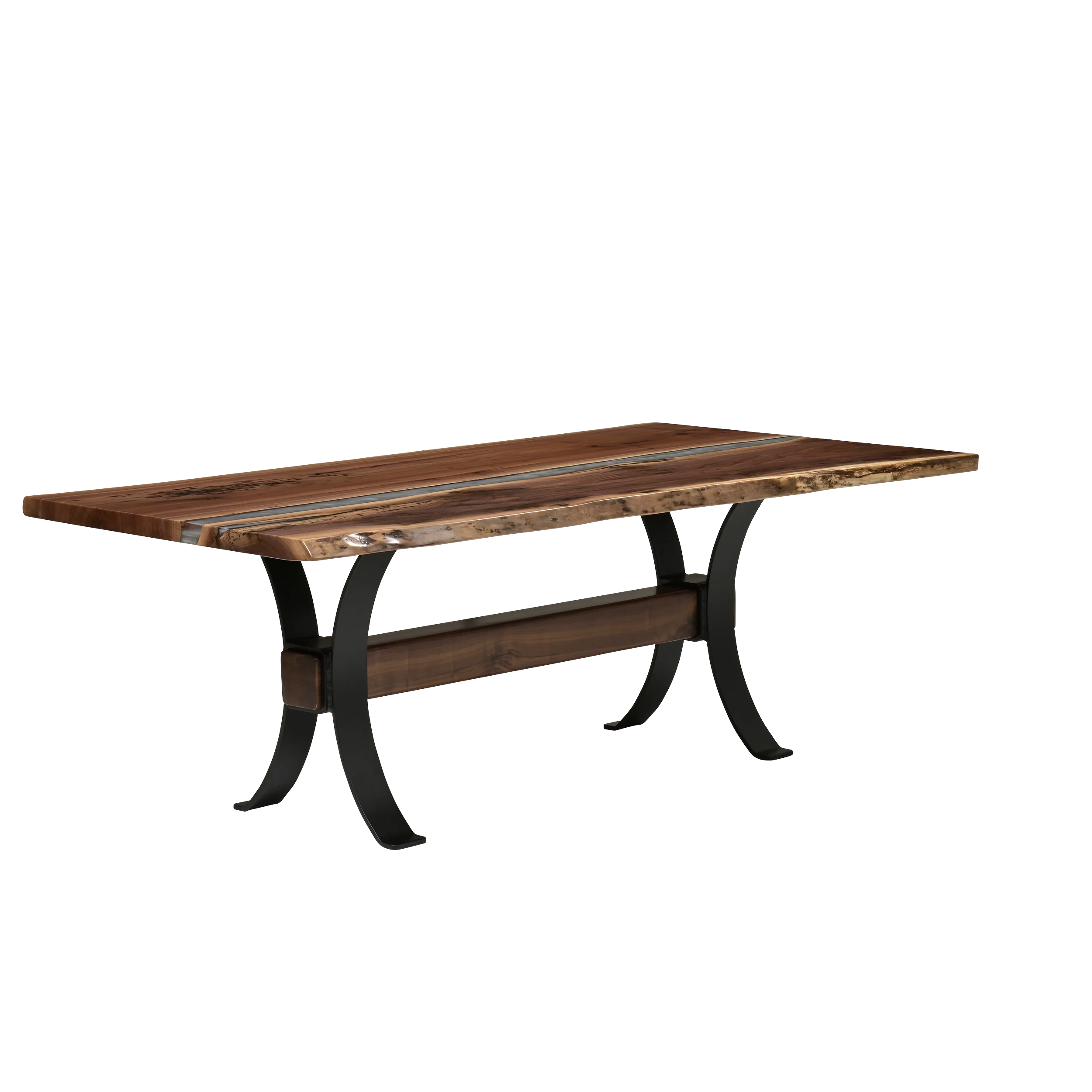 QW Amish Vermillion River Epoxy Dining Table - Image 40