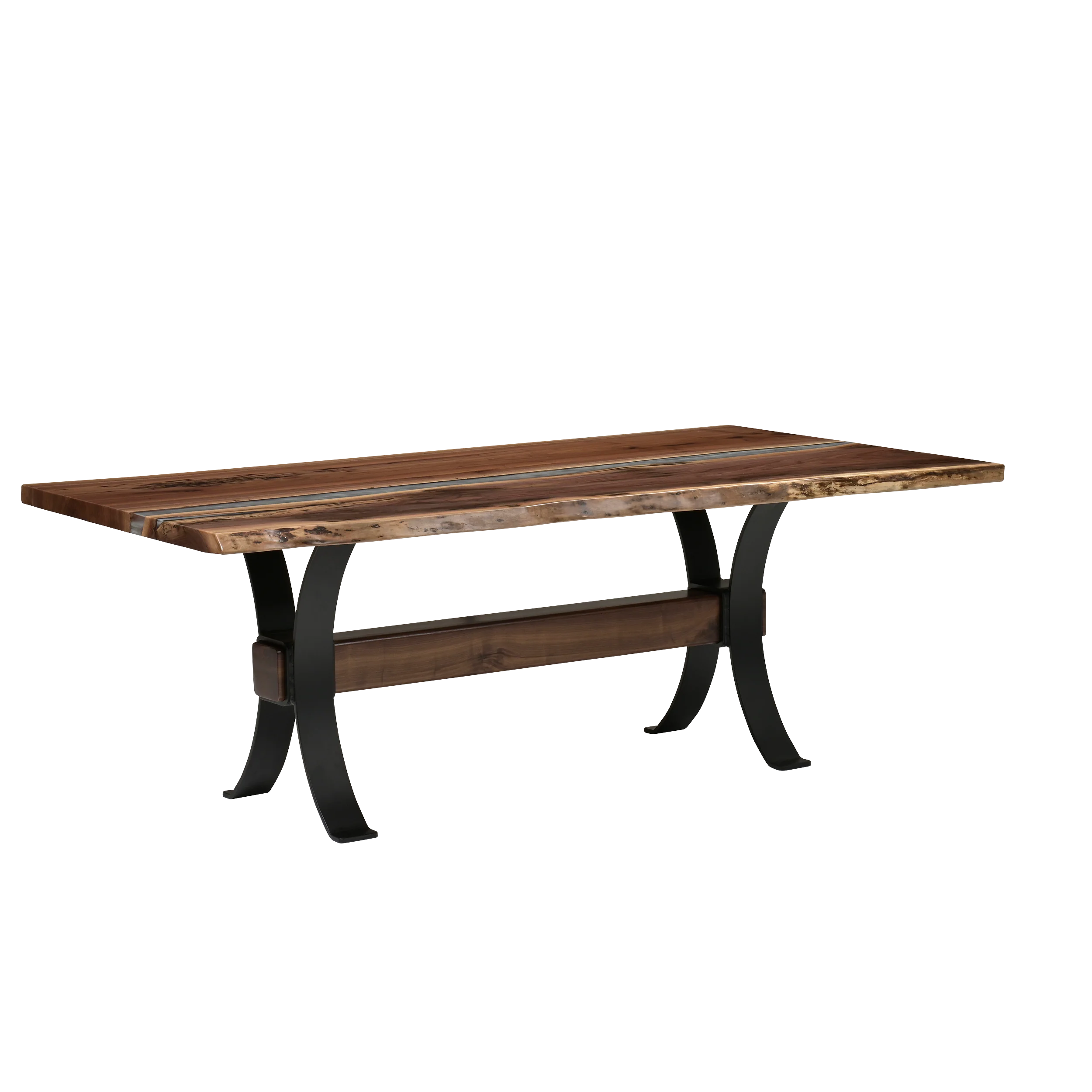 QW Amish Vermillion River Epoxy Dining Table - Image 5