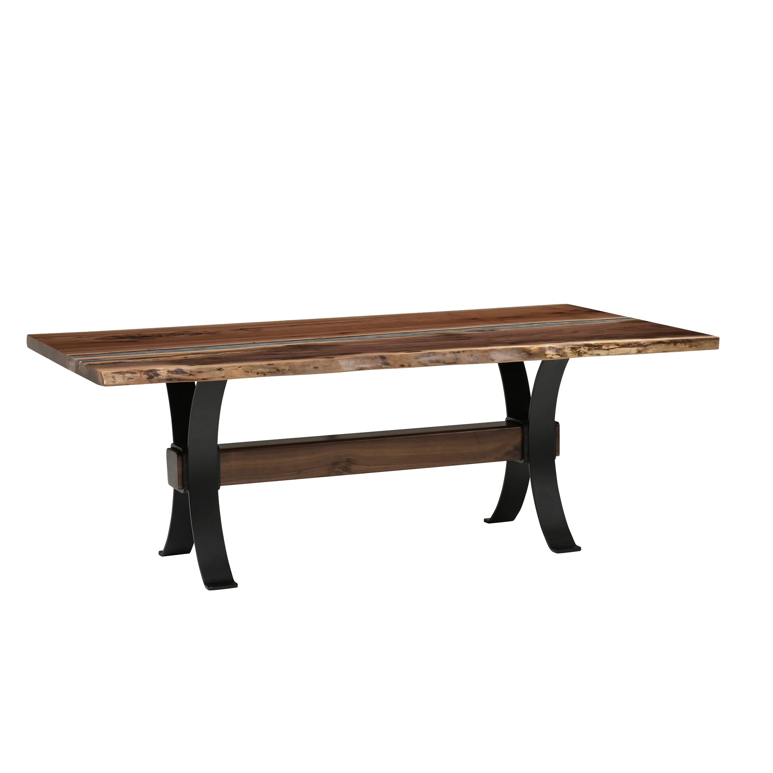 QW Amish Vermillion River Epoxy Dining Table - Image 6