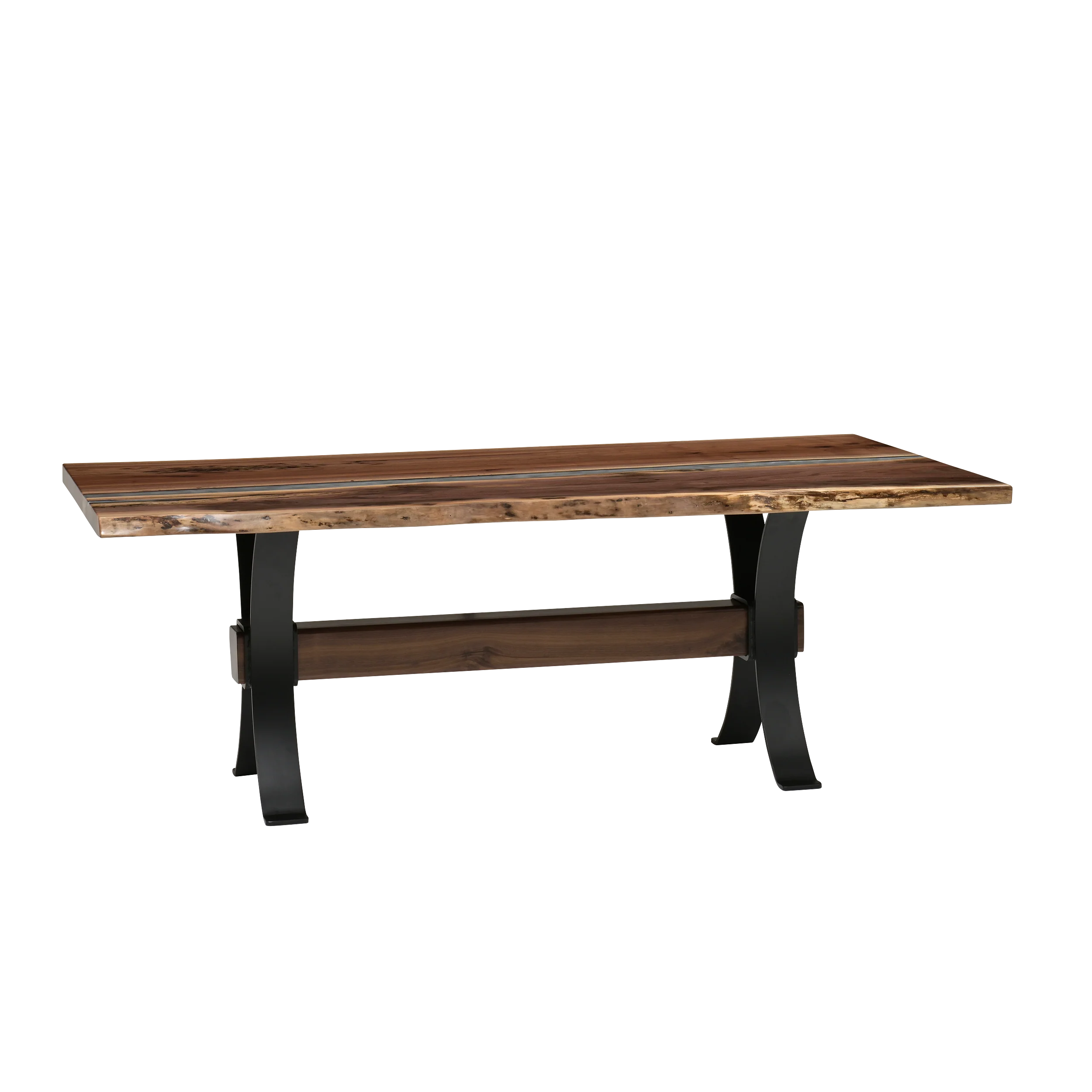 QW Amish Vermillion River Epoxy Dining Table - Image 7