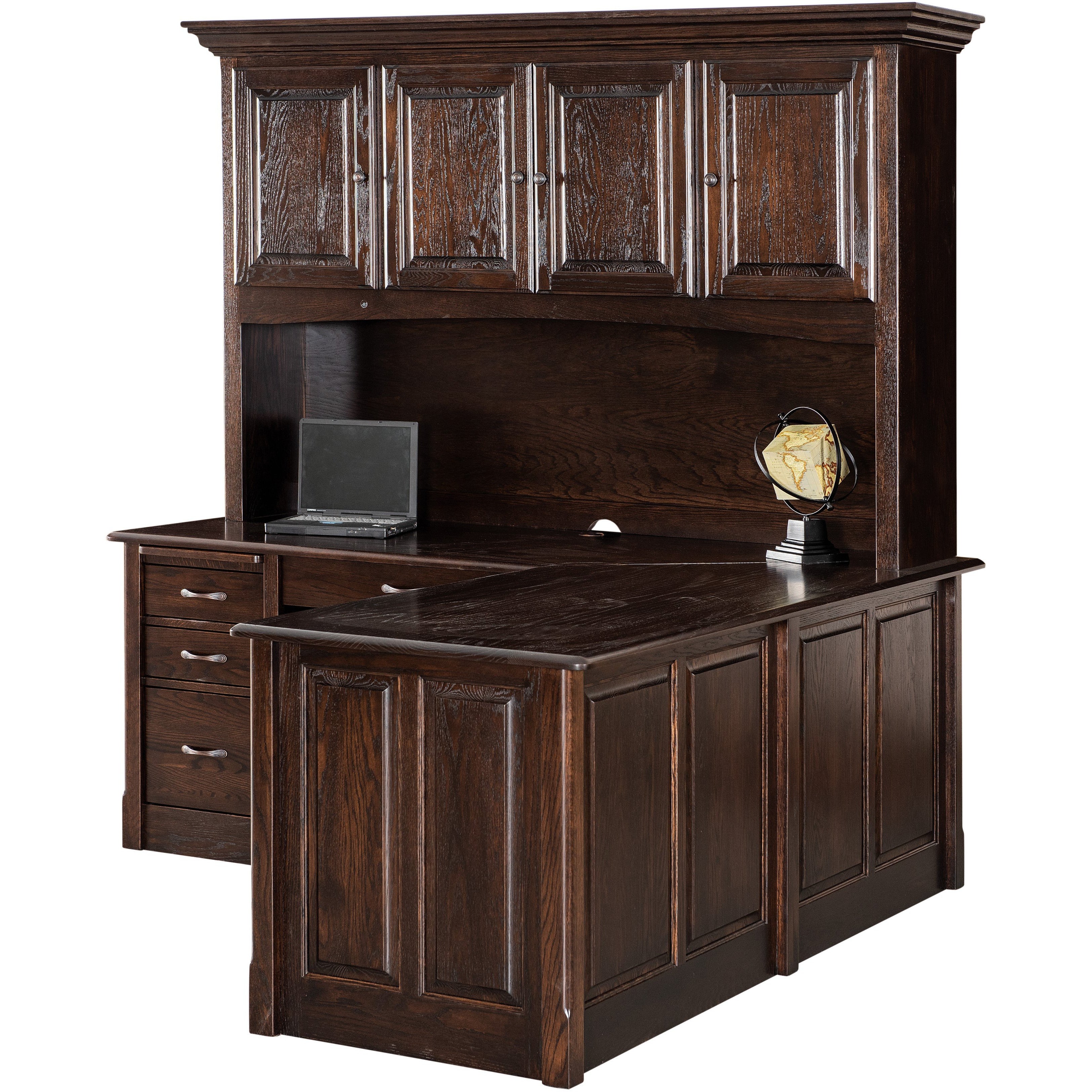 QW Amish Victorian L-Shape Desk w/ Optional Hutch - Image 2