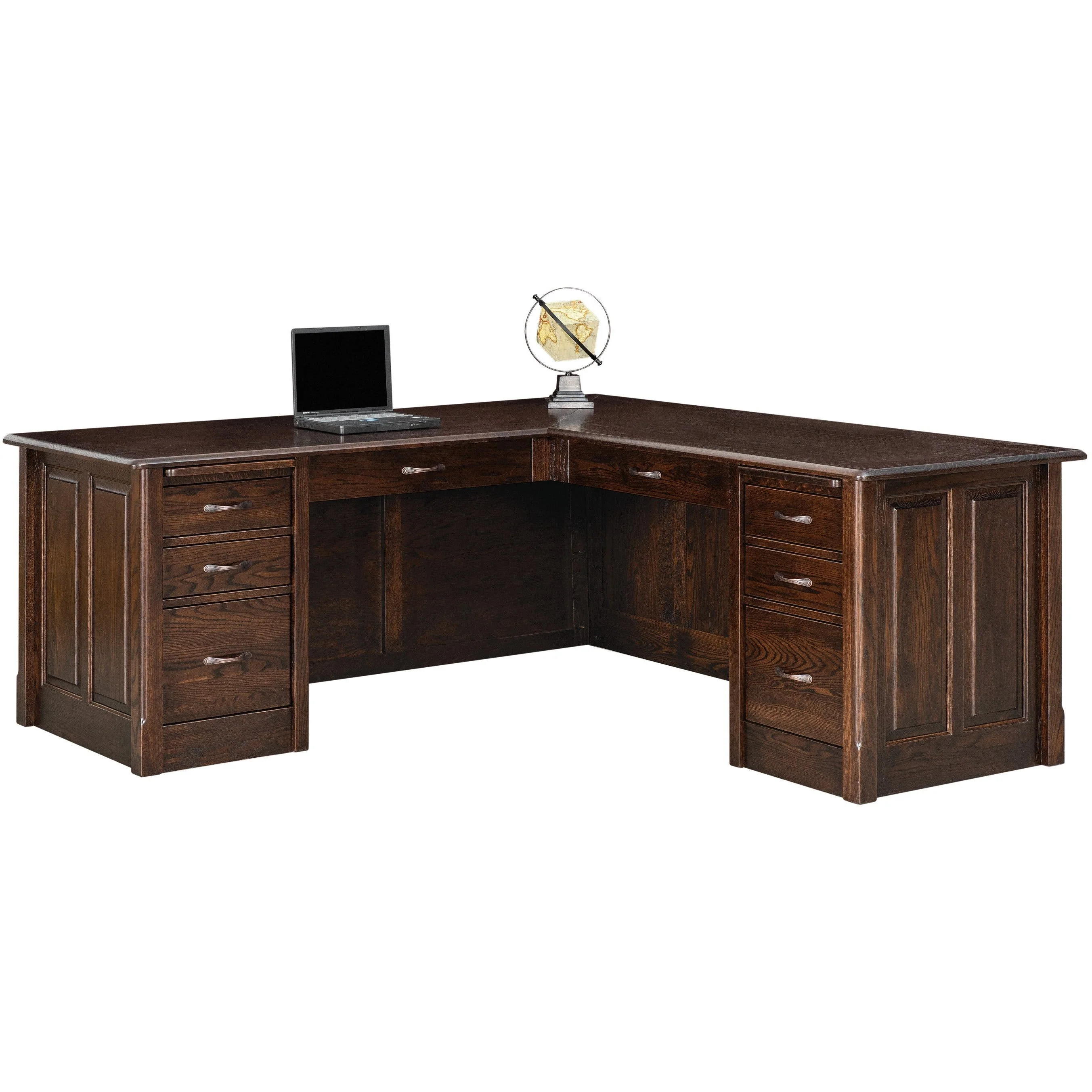QW Amish Victorian L-Shape Desk w/ Optional Hutch - Image 3