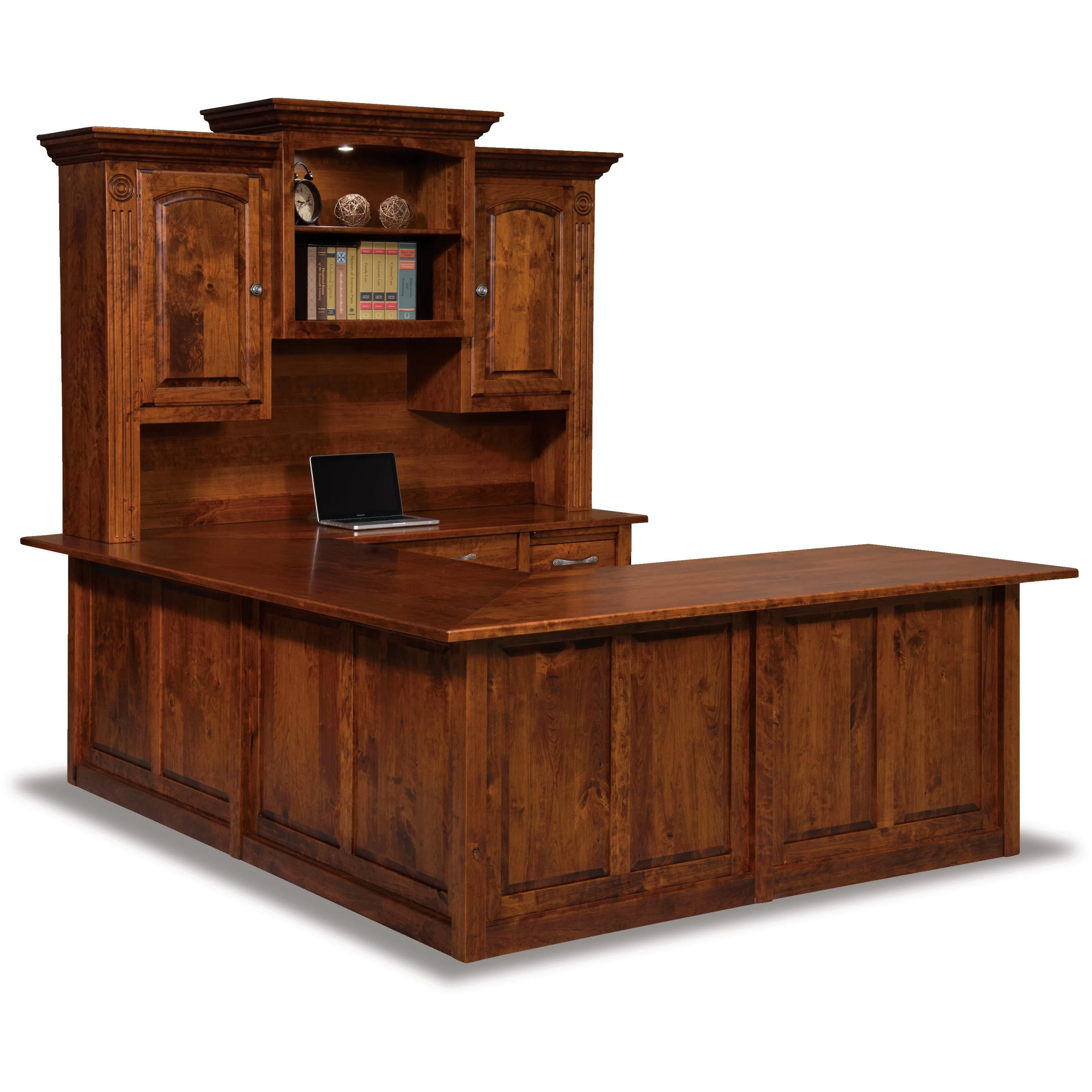 QW Amish Victorian U-Shape Desk w/ Optional Hutch
