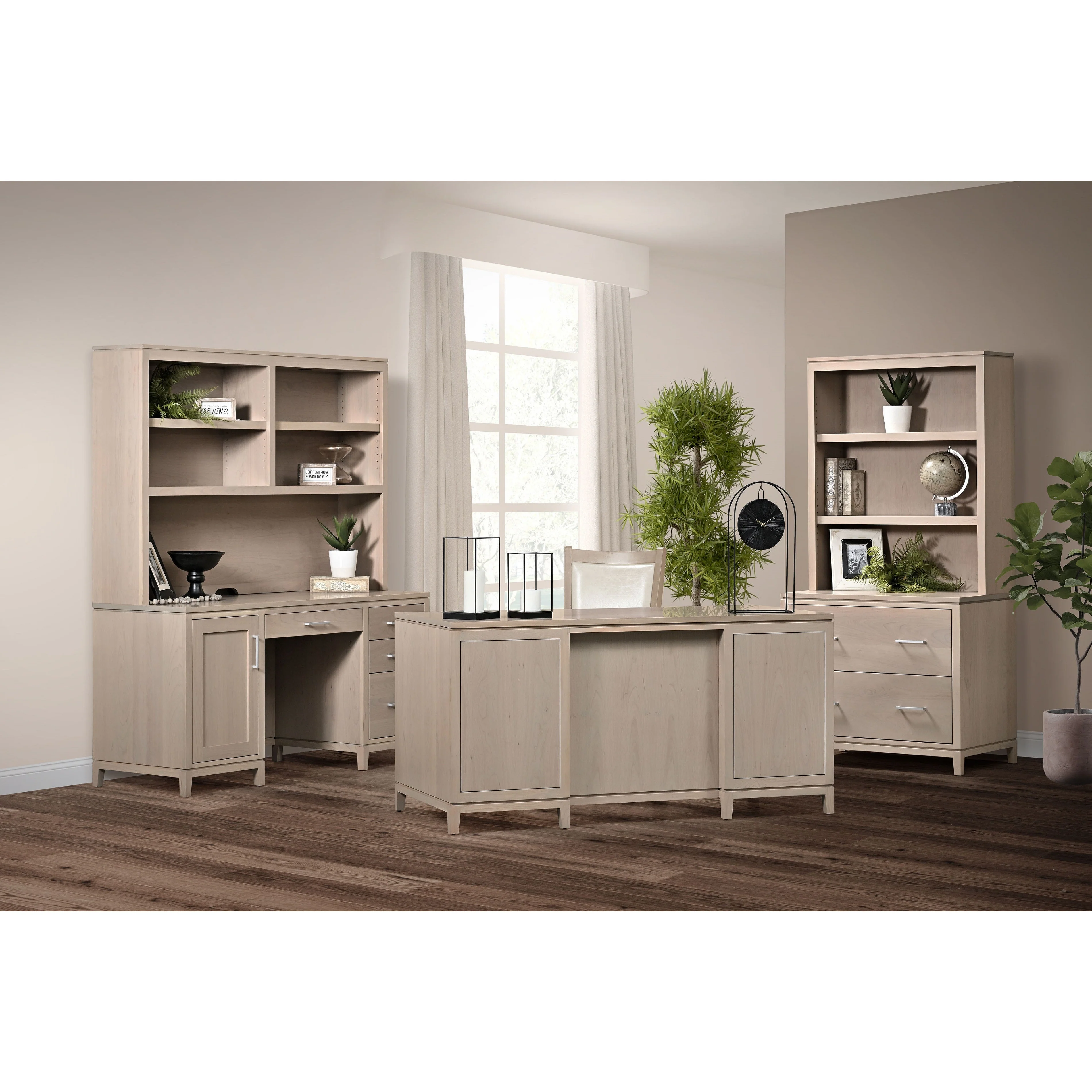QW Amish Villa Lateral File & Optional Hutch - Image 2