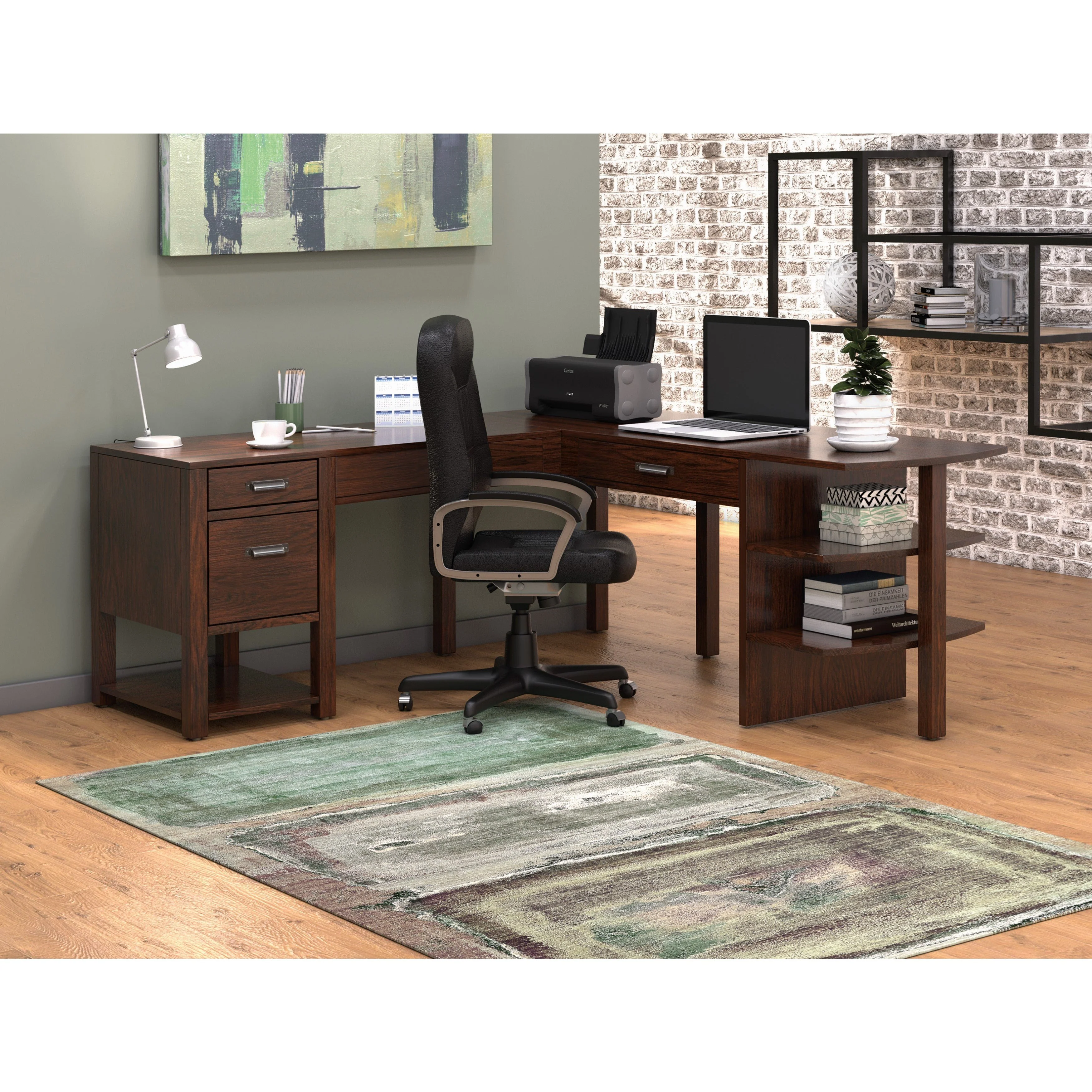 QW Amish Wakefield L Desk w/ Optional Hutch - Image 2