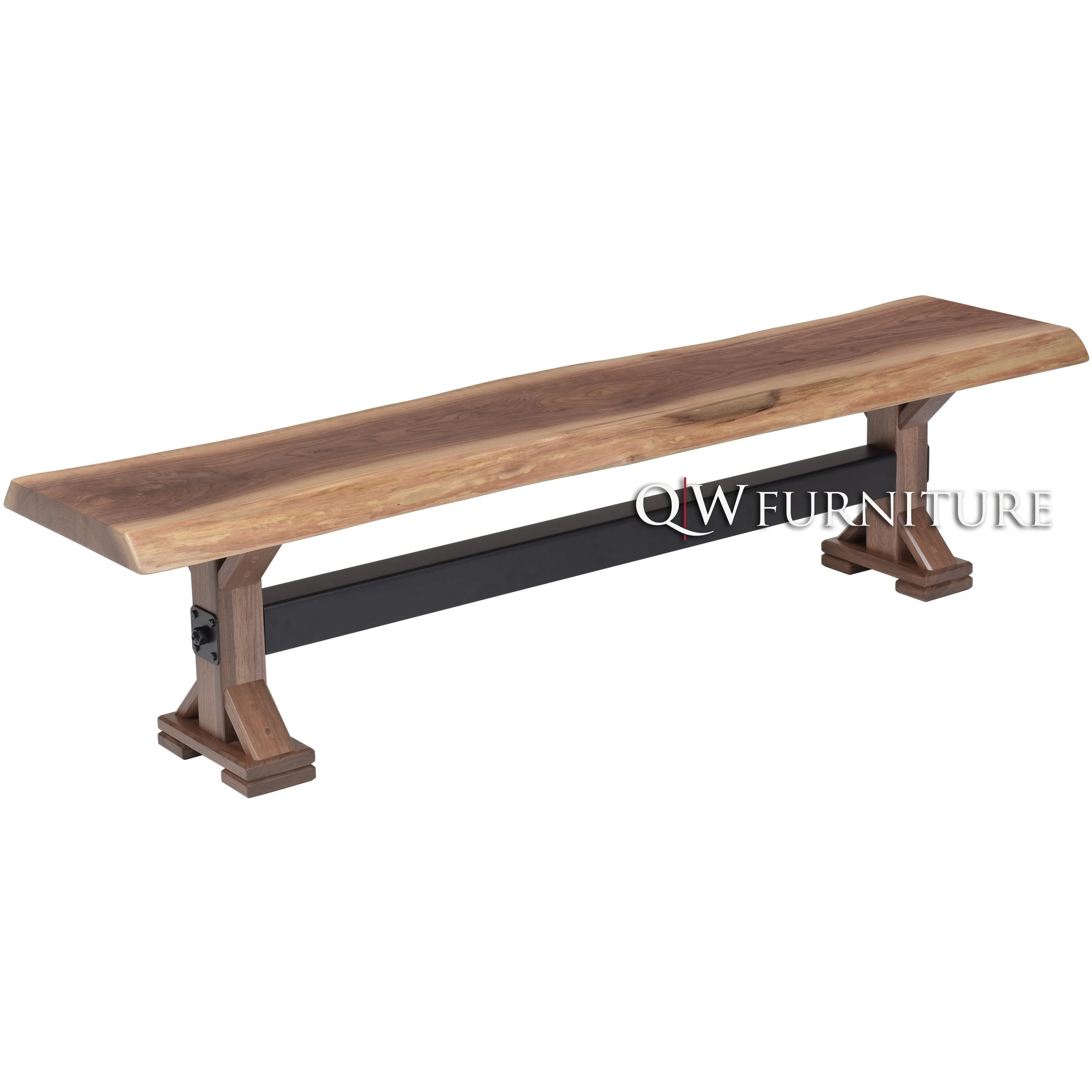 QW Amish Walnut Live Edge 6pc Dining Set - Image 5