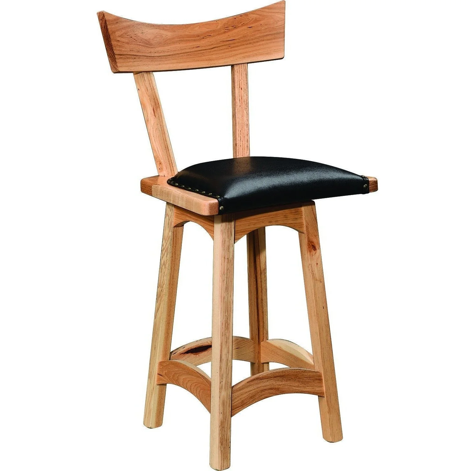 QW Amish Waynesburg Swivel Stool with Padded Seat