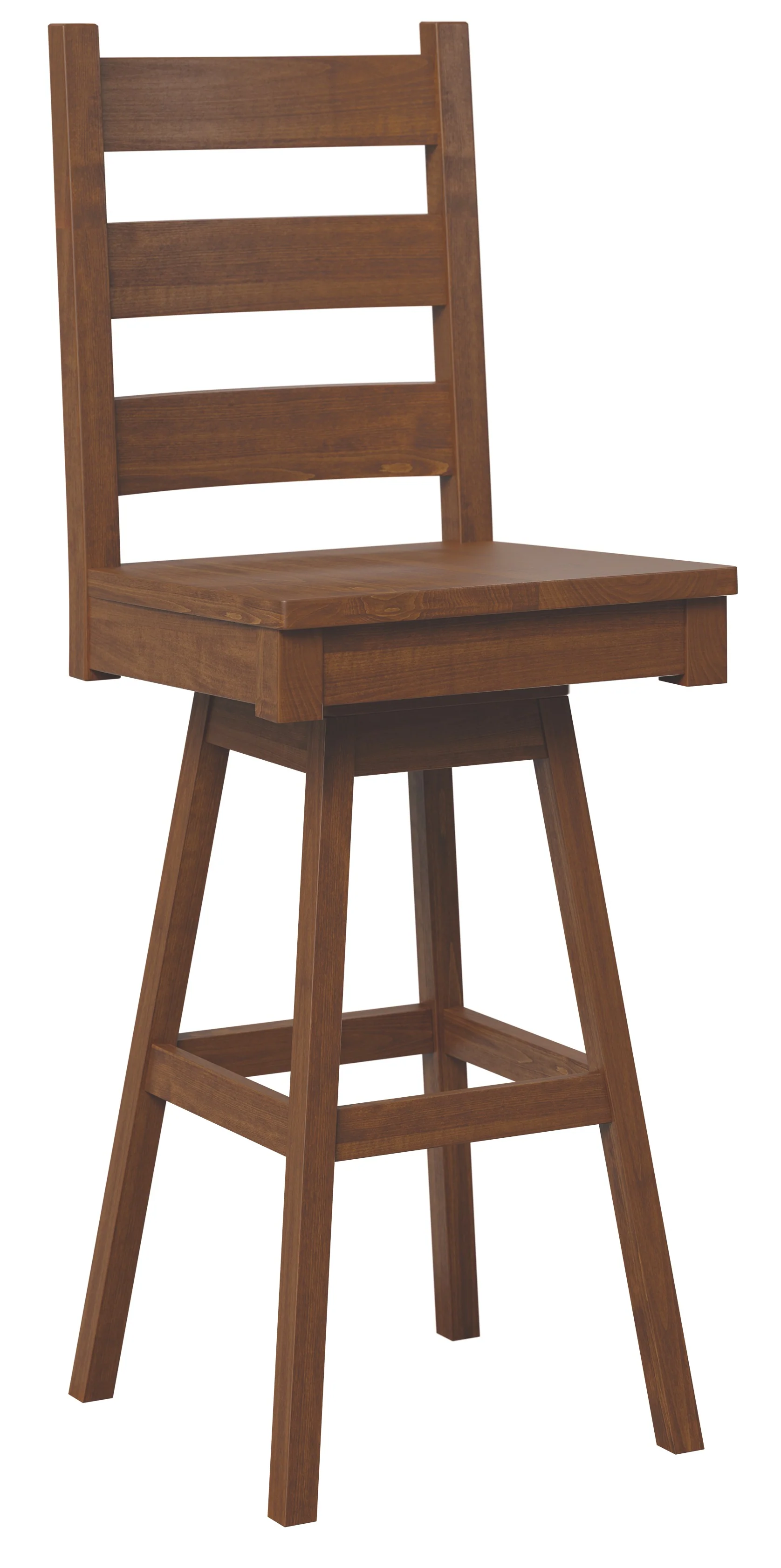 QW Amish Western Hi-Back Swivel Bar Chair - Image 2