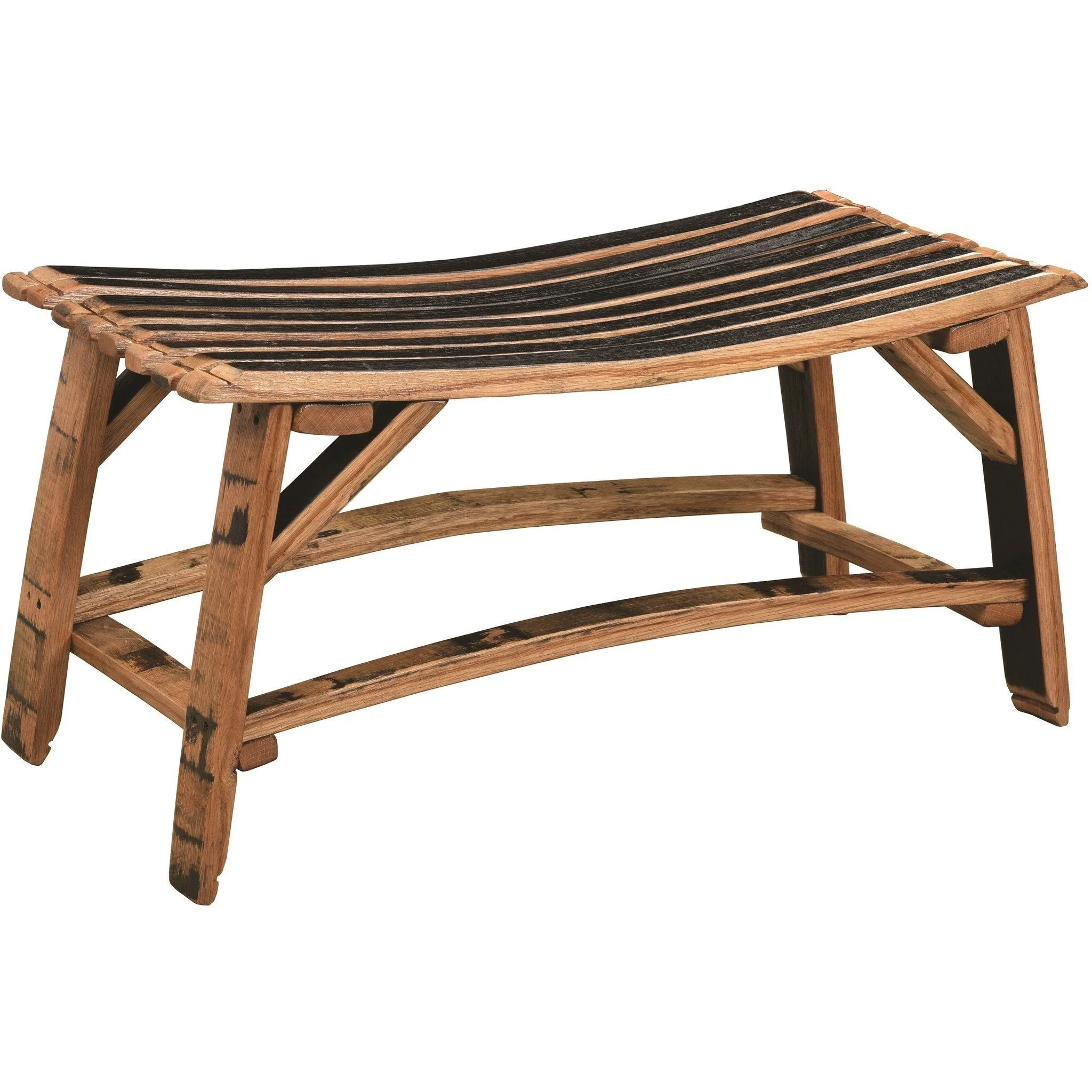QW Amish Whiskey Barrel Bench