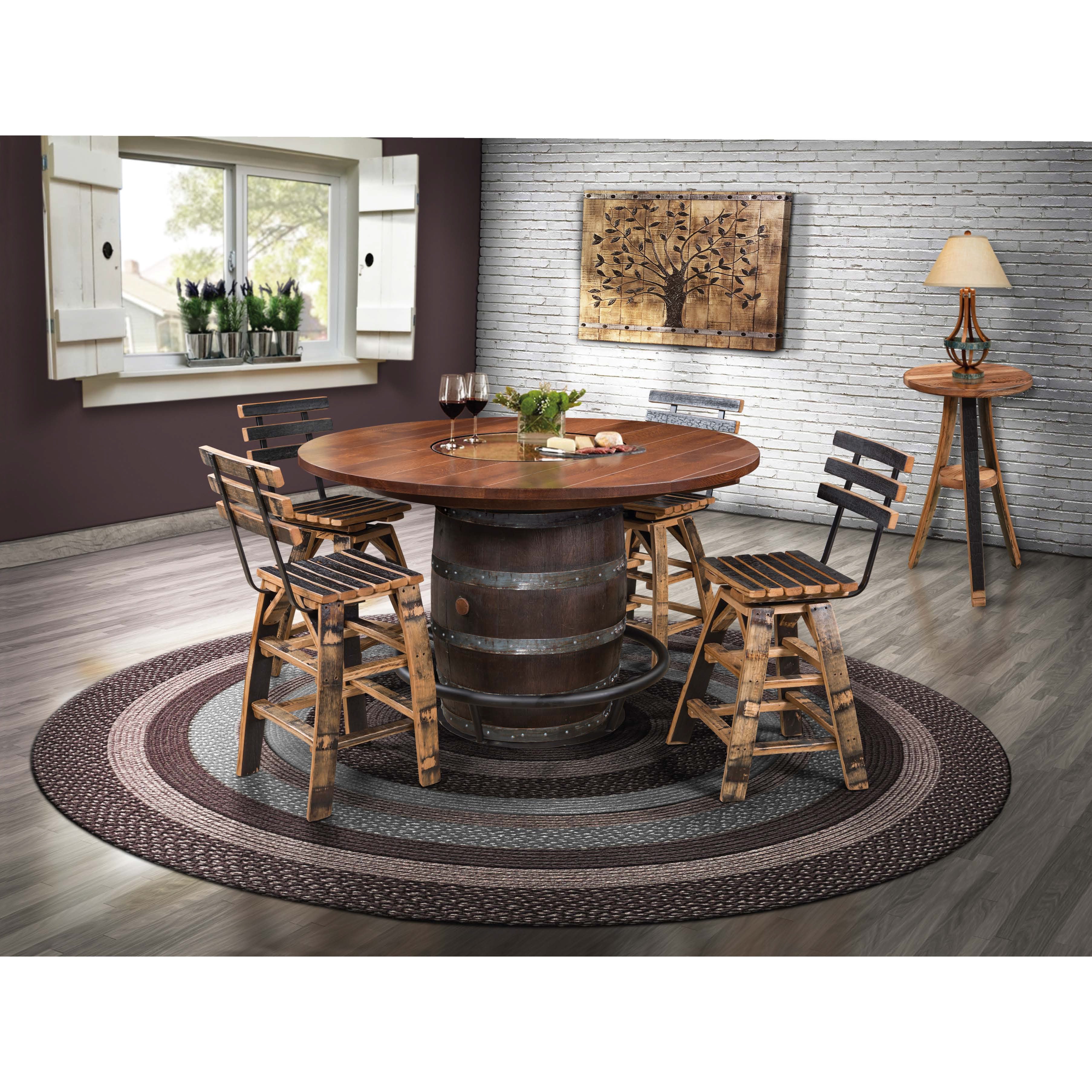 QW Amish Whiskey Barrel Stave Stool - Image 2