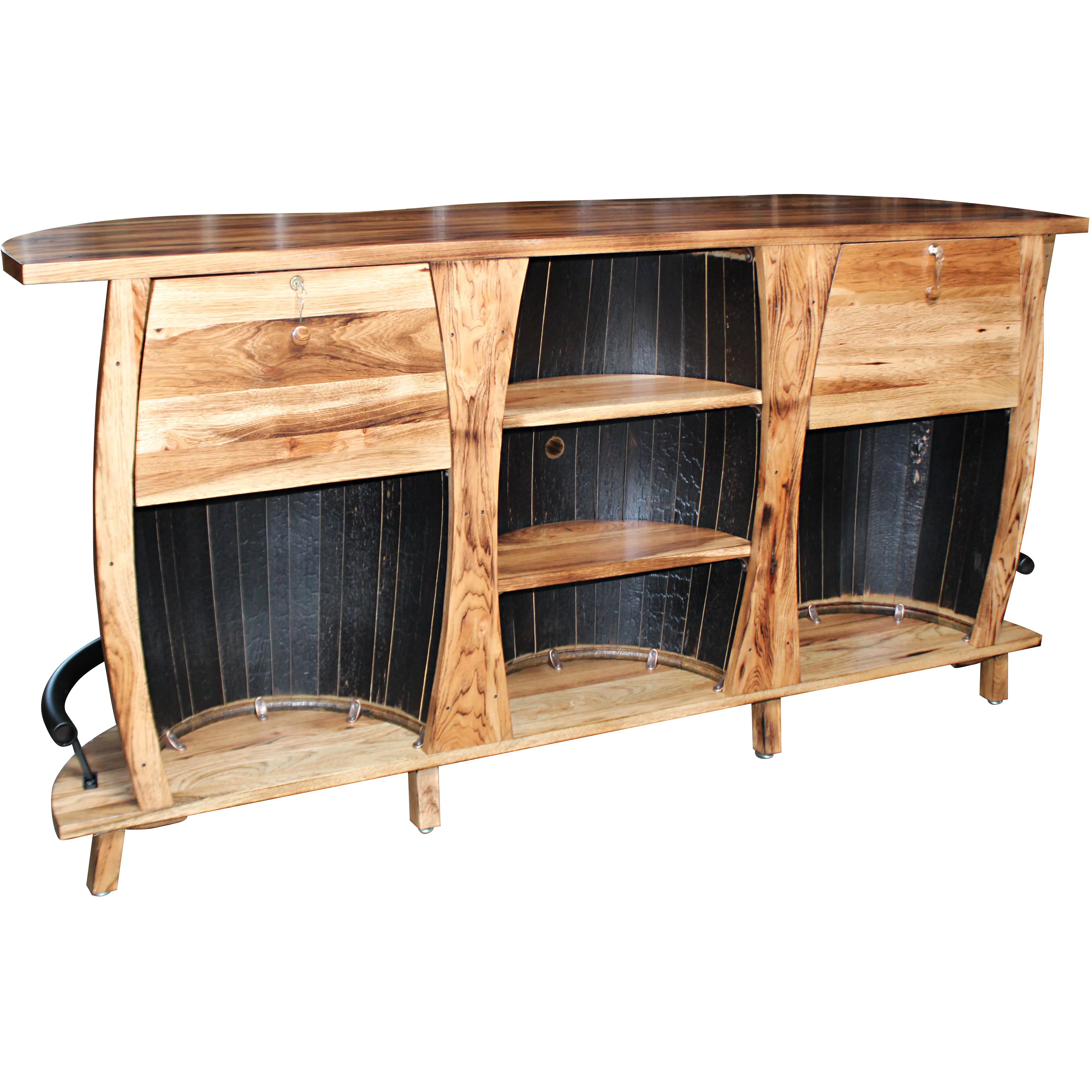 QW Amish Whiskey Barrel Triple Bar - Image 2