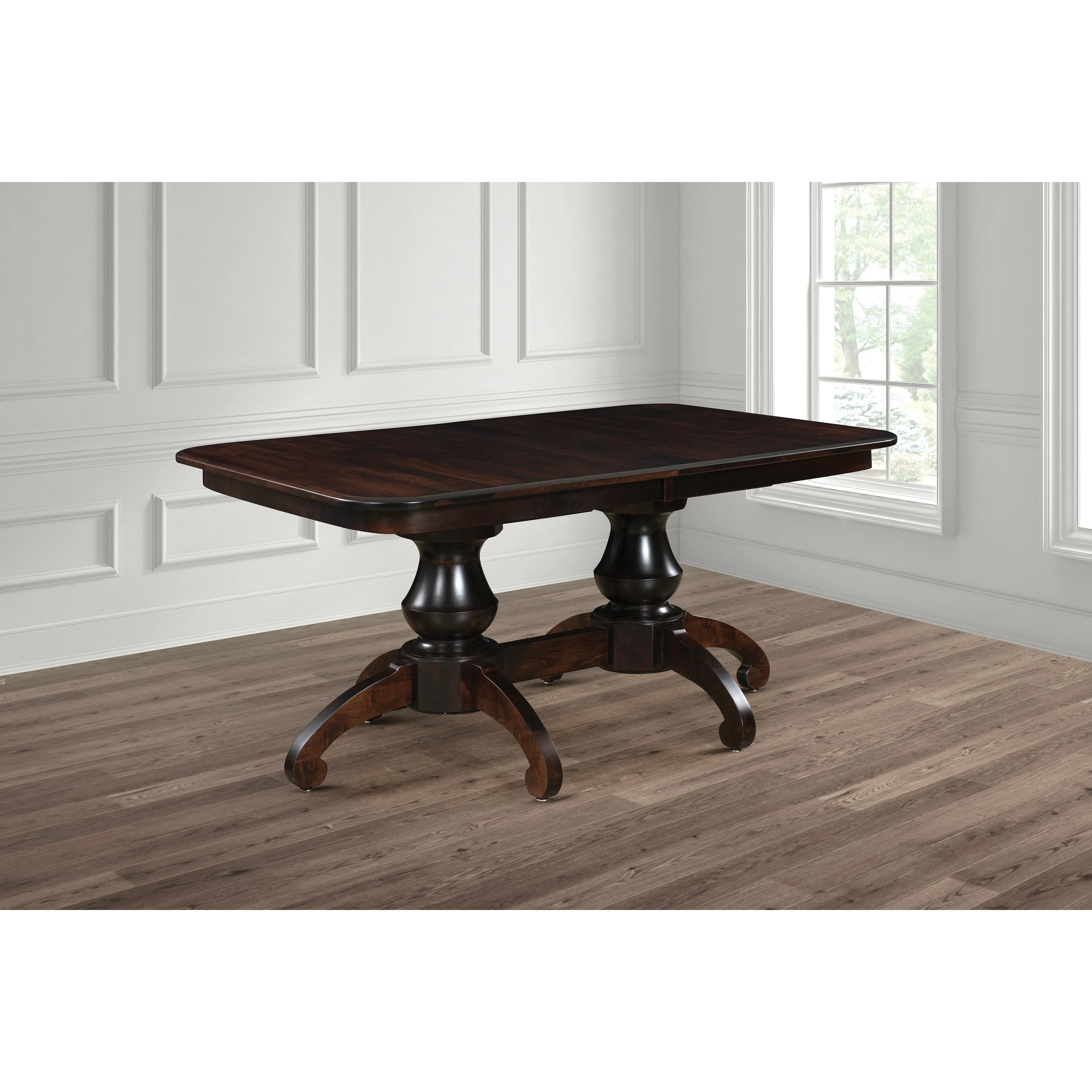 QW Amish Woodstock Double Pedestal Table - Image 2
