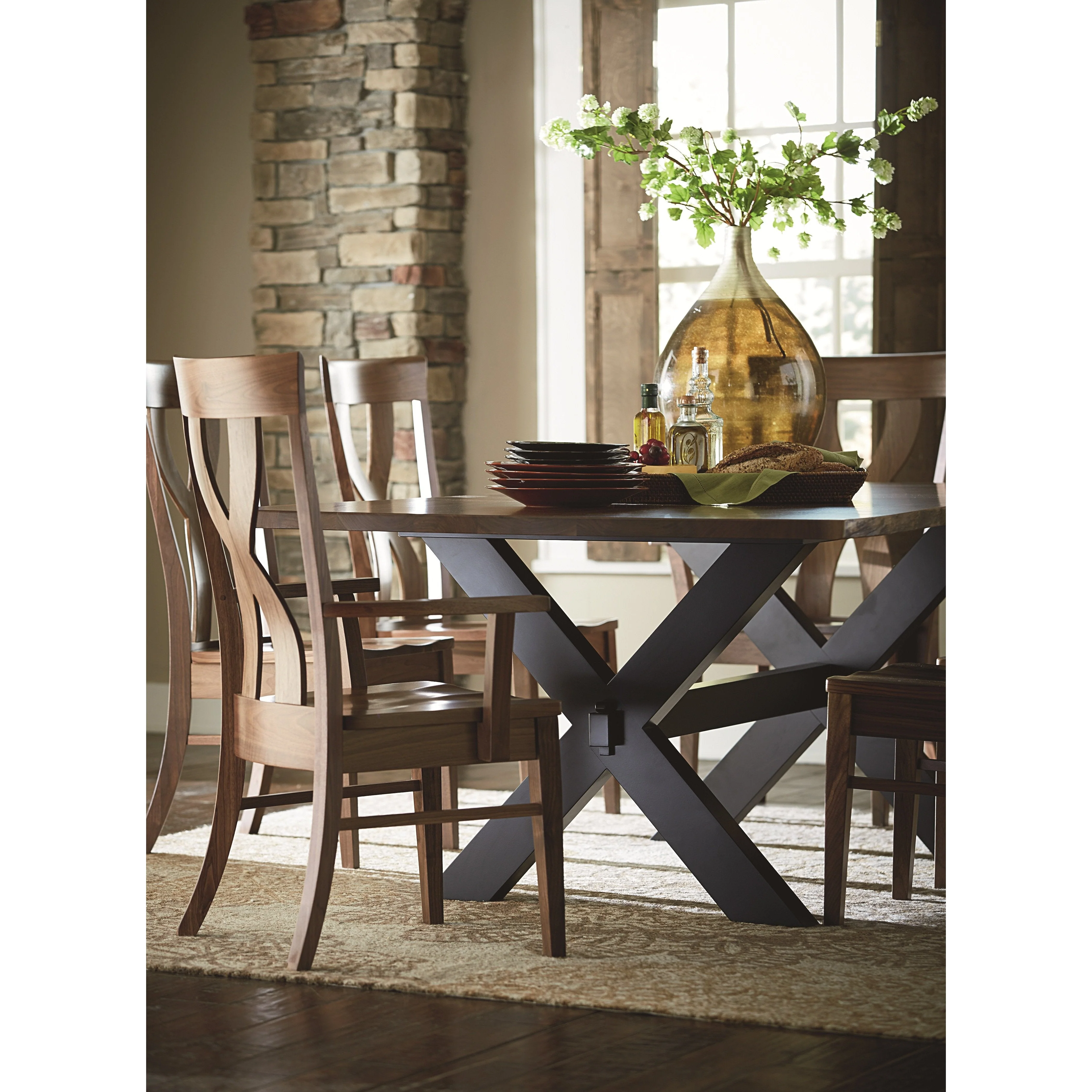 QW Amish Xander Live Edge 7pc Set - Image 2