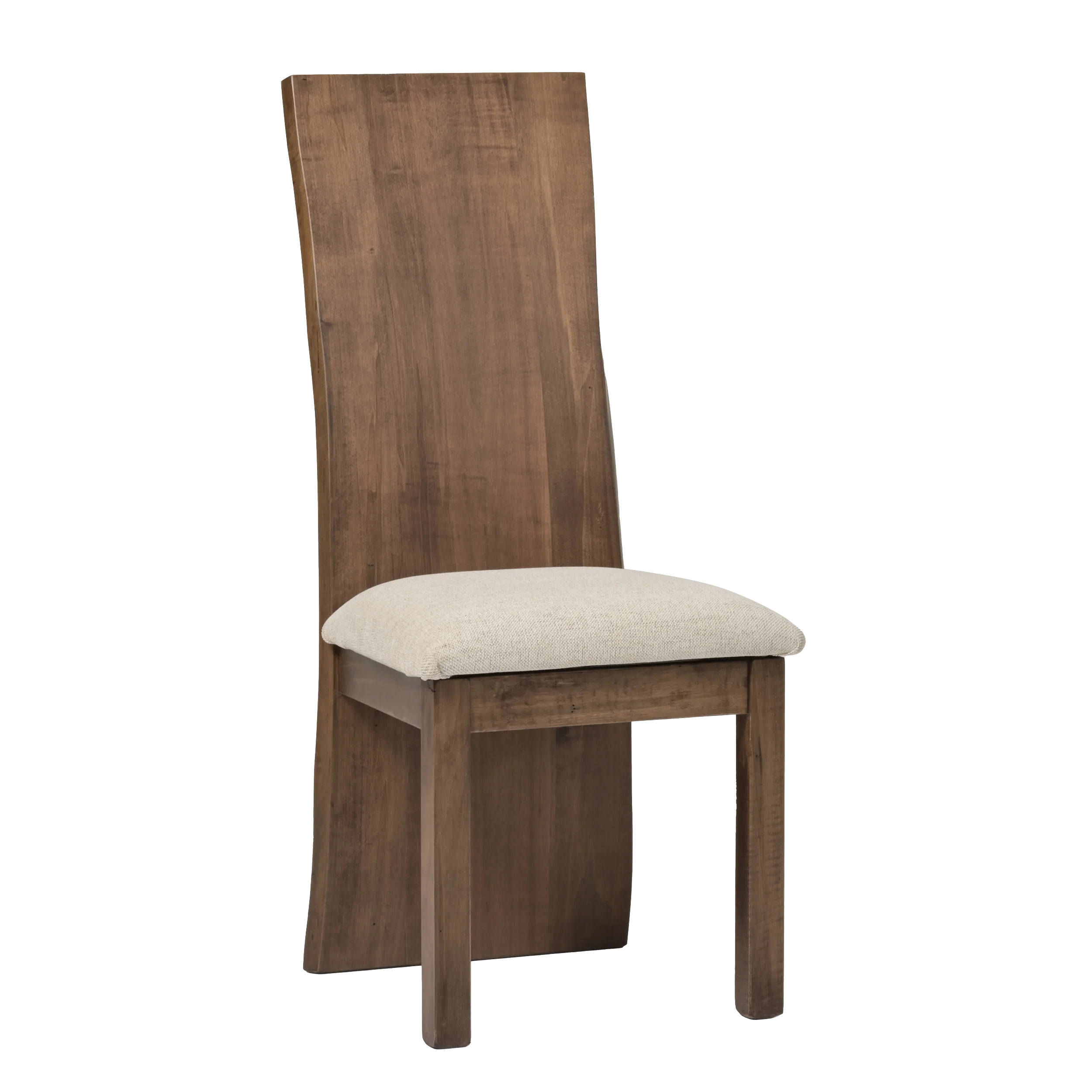 QW Amish Yellowstone Live Edge Side Chair w/ Padded Seat