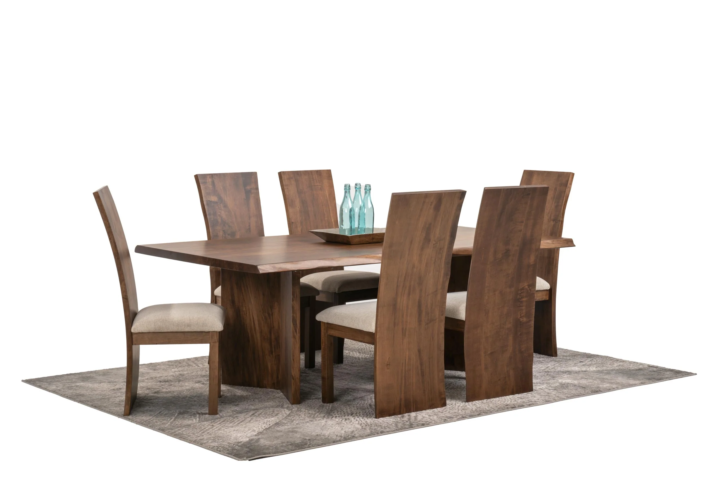 QW Amish Yellowstone Live Edge Side Chair w/ Padded Seat - Image 2