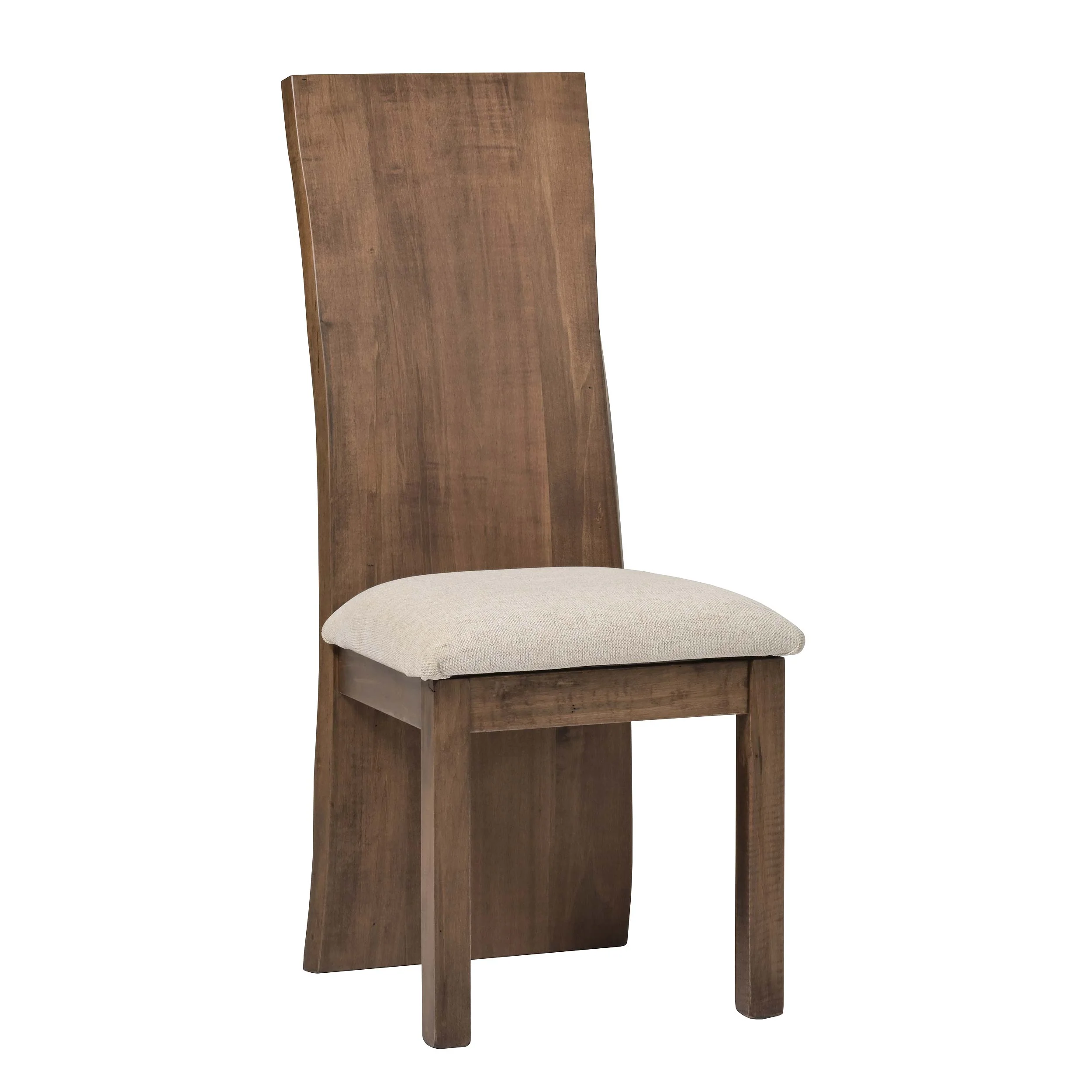 QW Amish Yellowstone Live Edge Side Chair w/ Padded Seat - Image 4